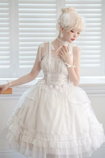 Elegant Princess White Dress