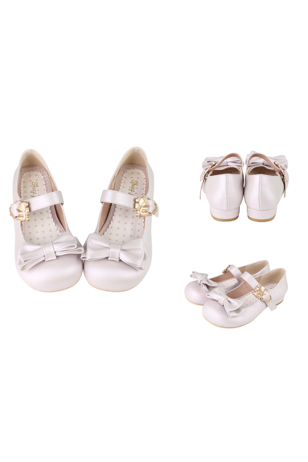 Satin Sheep Puff Shoes