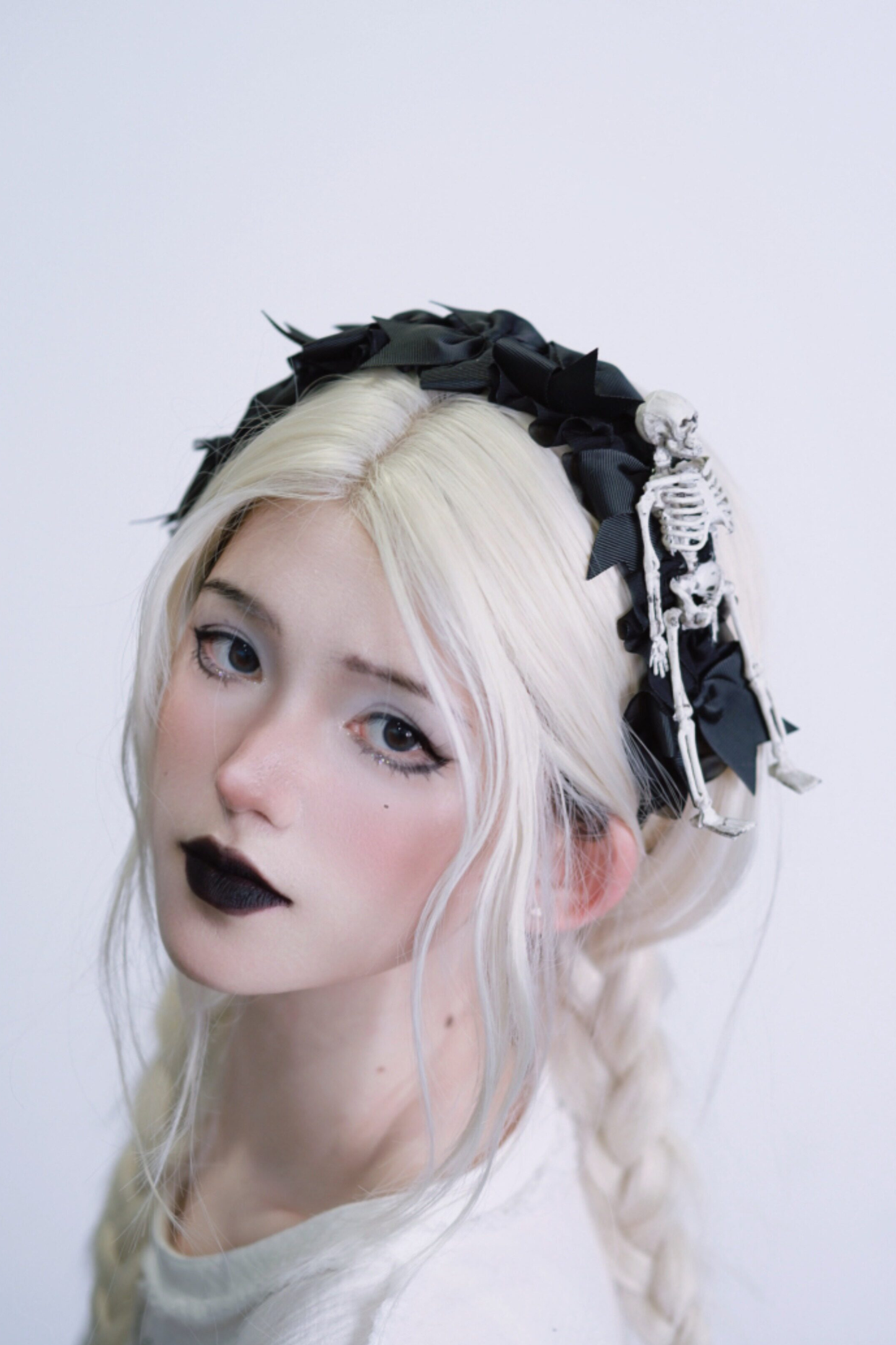 スカルリボンヘアーアクセサリー