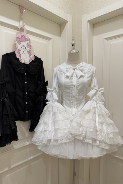 プリンセスリボンフリルスリーブシャツ