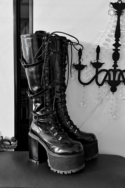 【4月4日予約締切】レースゴシックスエードレースアップブーツ