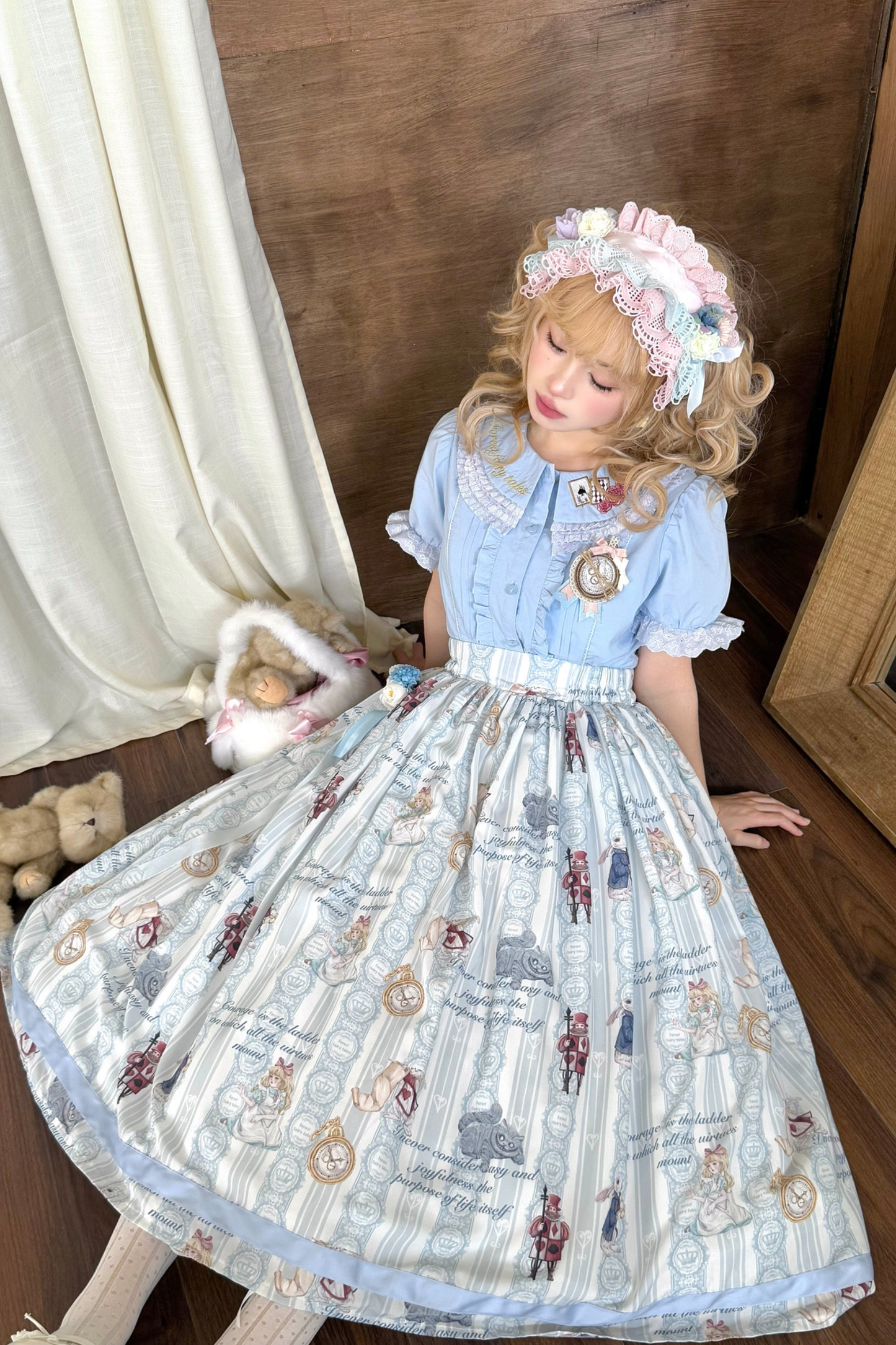 愛麗絲夢境洋裝+疊層洋裝+吊帶裙+襯衫+裙子+背心裙+配飾