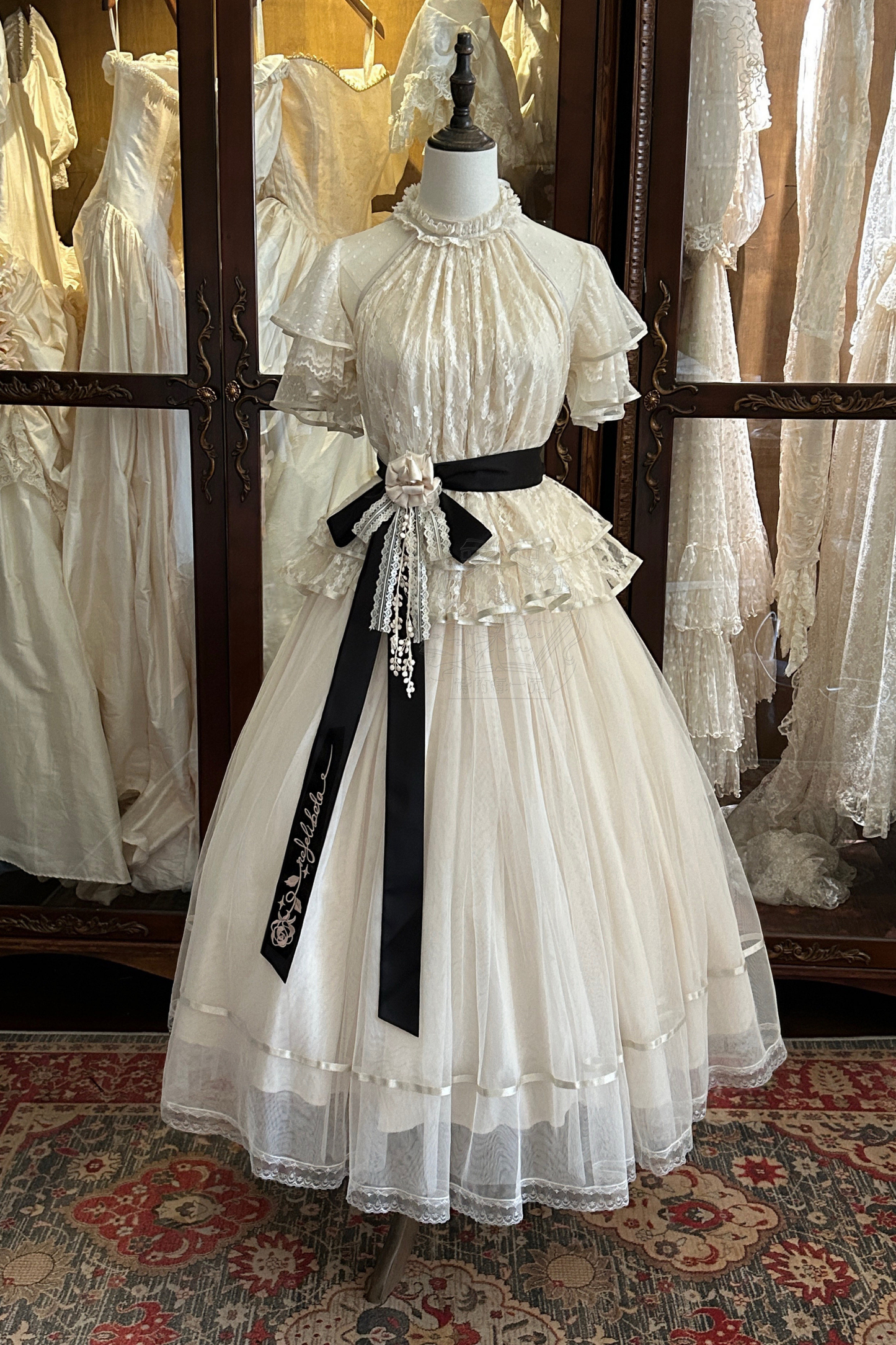 【4月5日予約締切】レトロエレガントインナー+トップス+スカート+アクセサリー