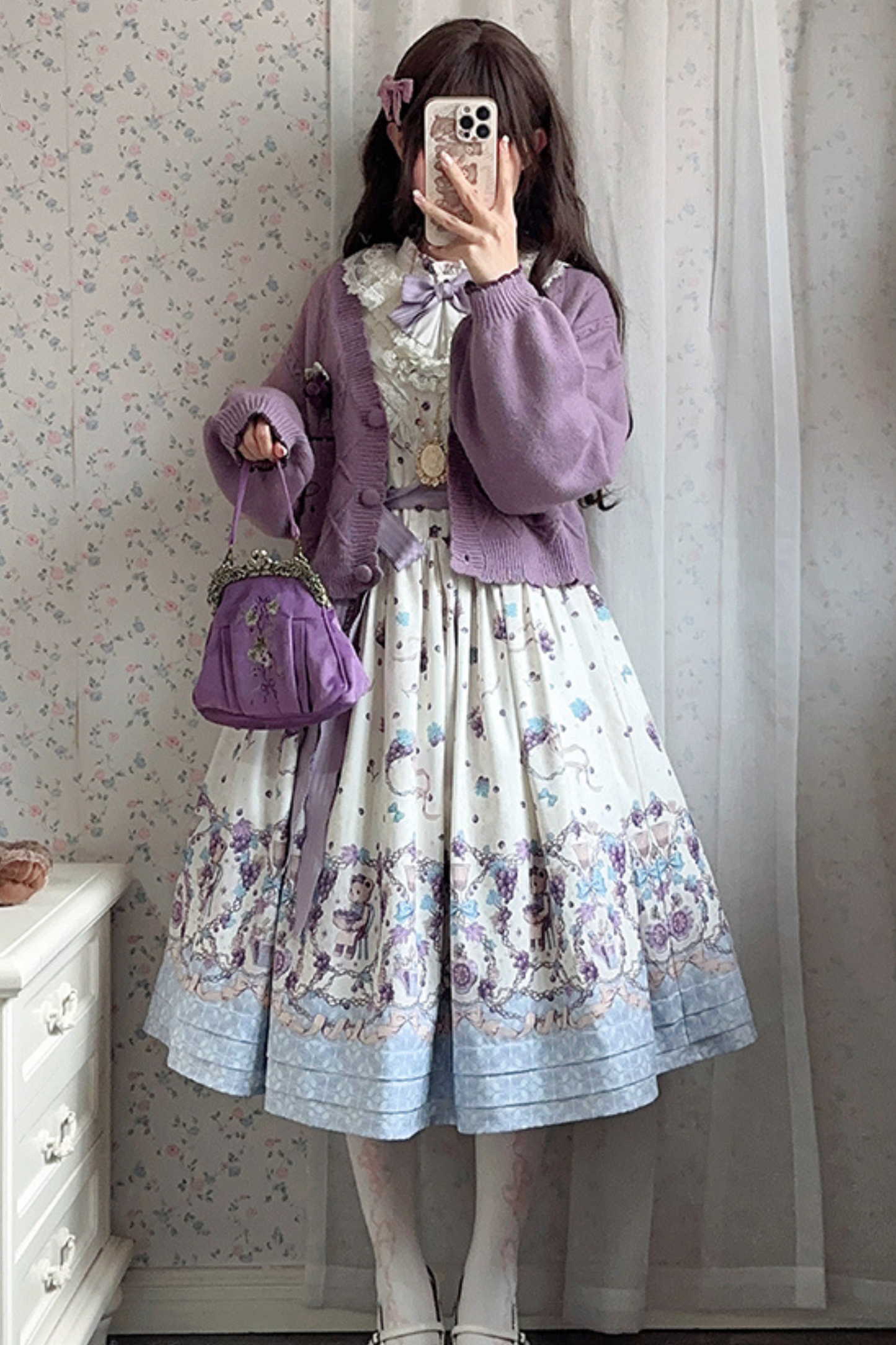 ワイナリーレトロベアロリータドレス