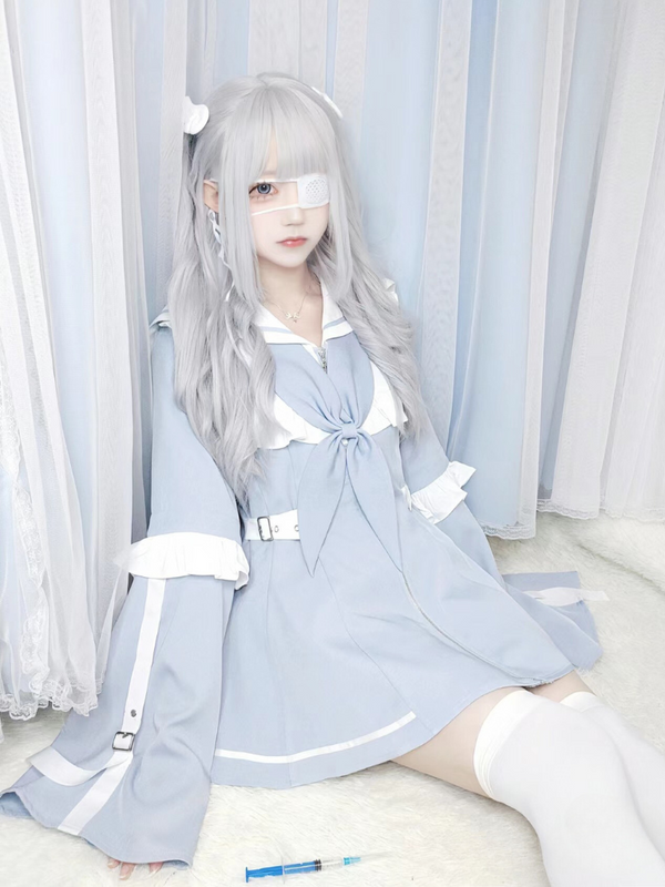 [Angel Neighborhood👼Aqua Medical Dress + Shorts Set