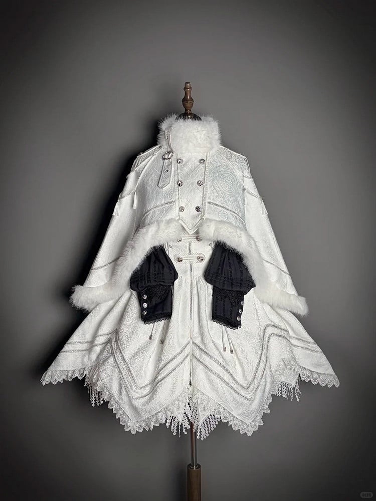 【2月23日予約締切】ドーンブレイカーゴシックミリタリーエポレットファーケープコート