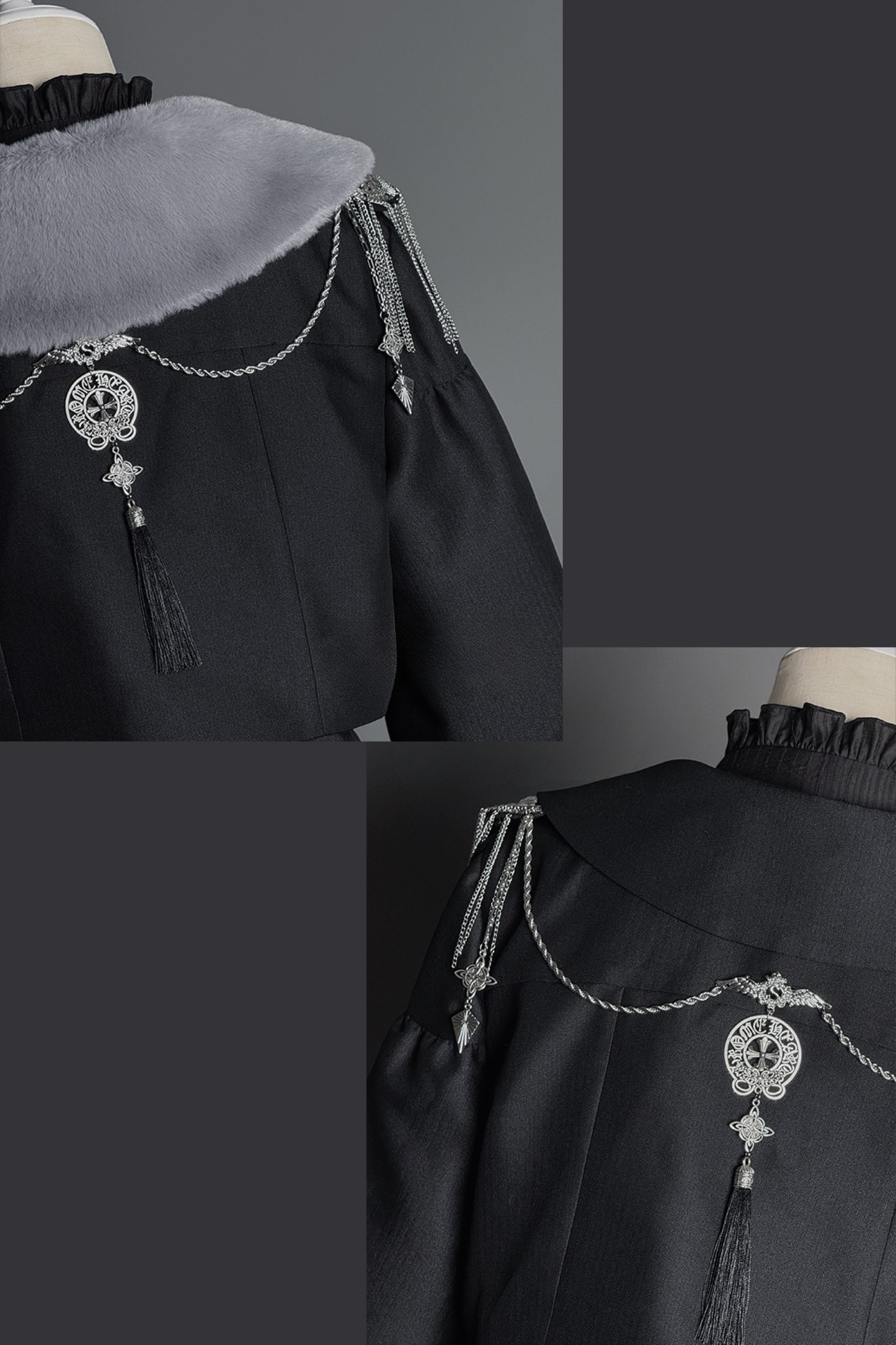 【1月8日予約締切】ダークナイトバトラーゴシックシリーズファーカラー付きショートジャケット