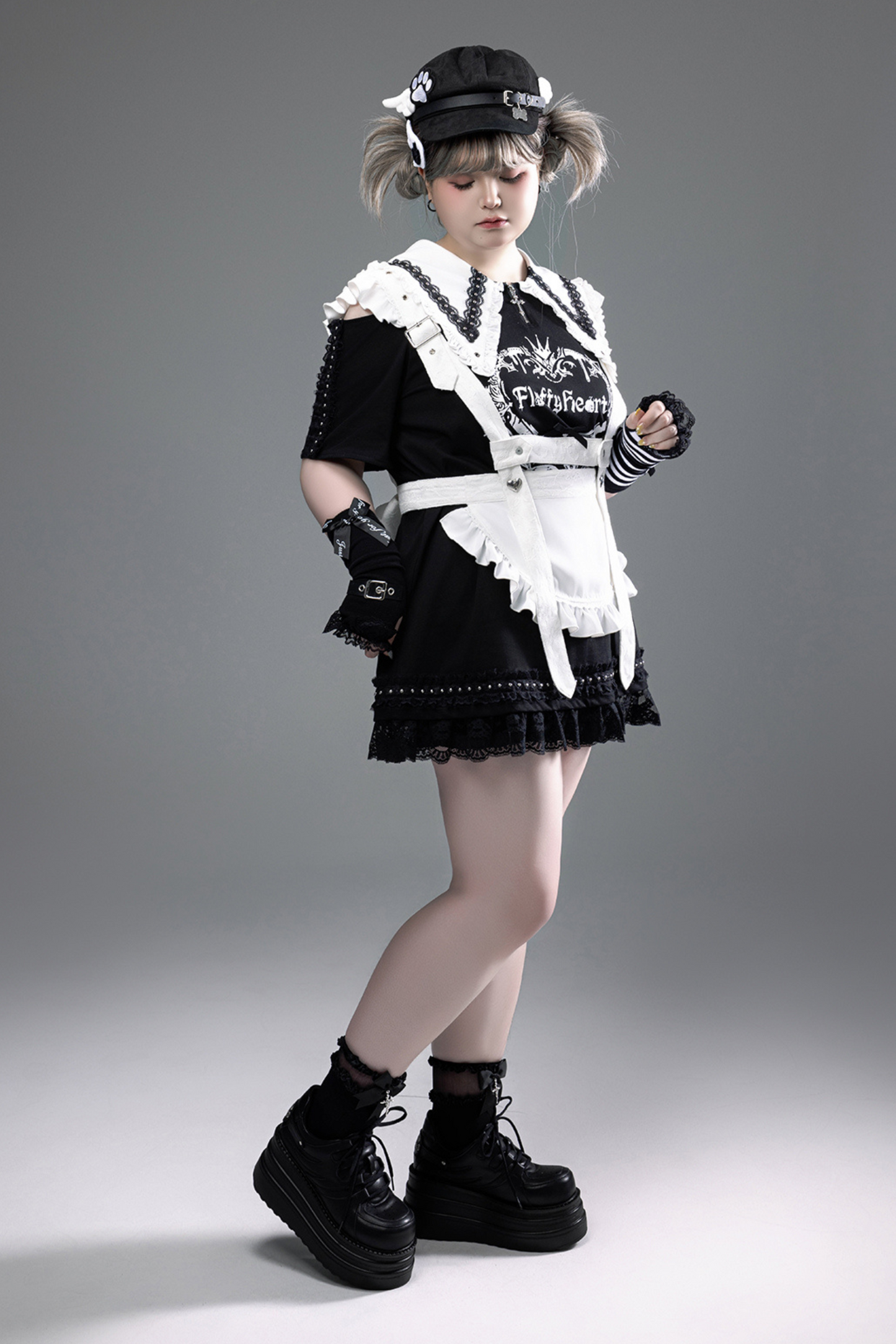 Witch Apprentice Subculture T-shirt Dress + Suspender Apron