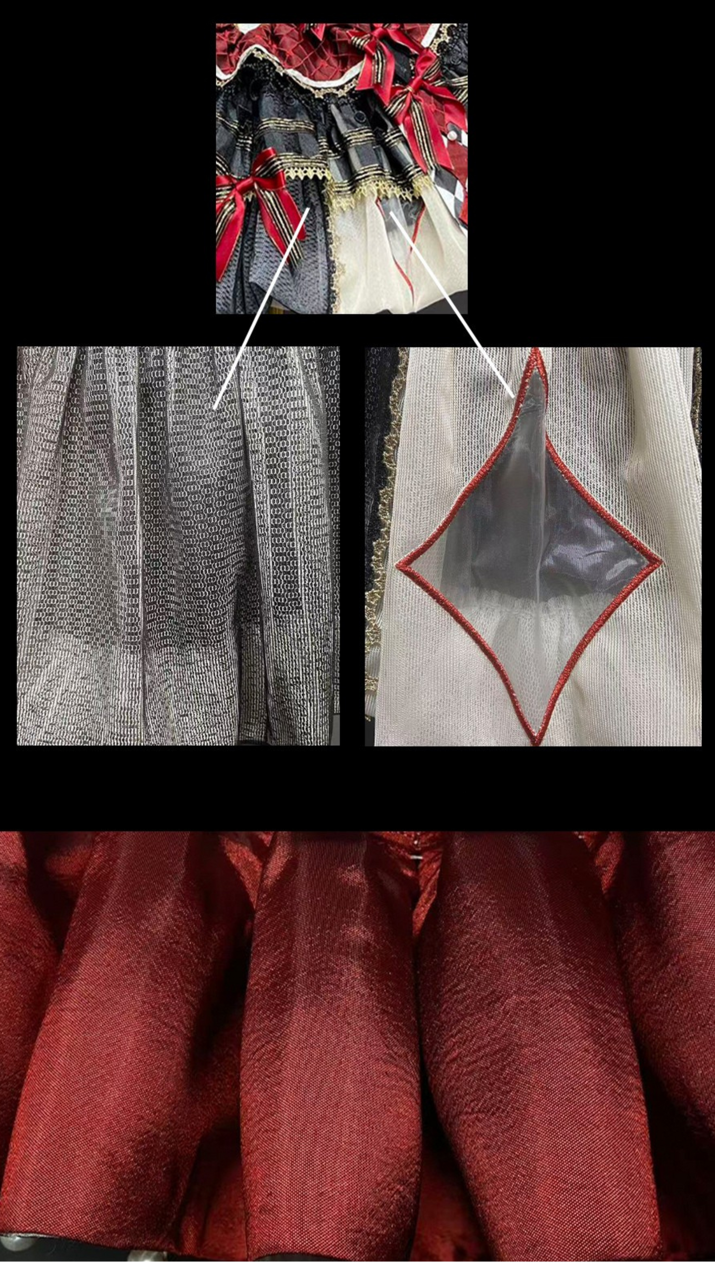 【12月26日予約締切】サーカスクイーンブラックアンドレッドロリータピエロドレス＋フルセットA/B