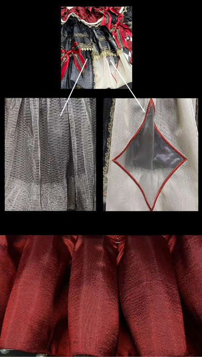 【12月26日予約締切】サーカスクイーンブラックアンドレッドロリータピエロドレス＋フルセットA/B