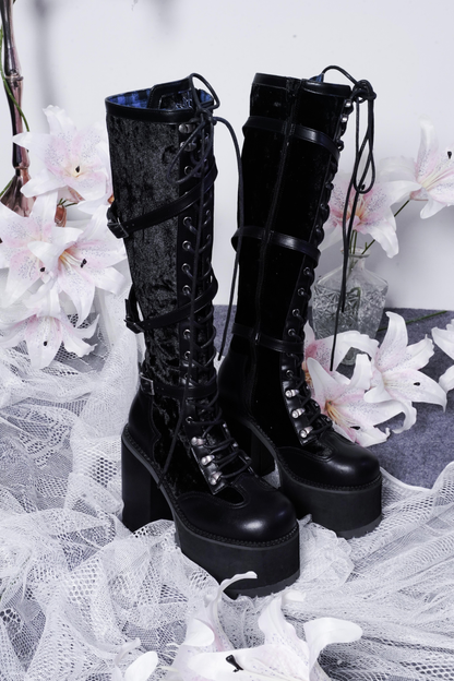 【4月4日予約締切】レースゴシックスエードレースアップブーツ