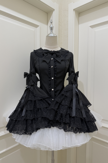 プリンセスリボンフリルスリーブシャツ