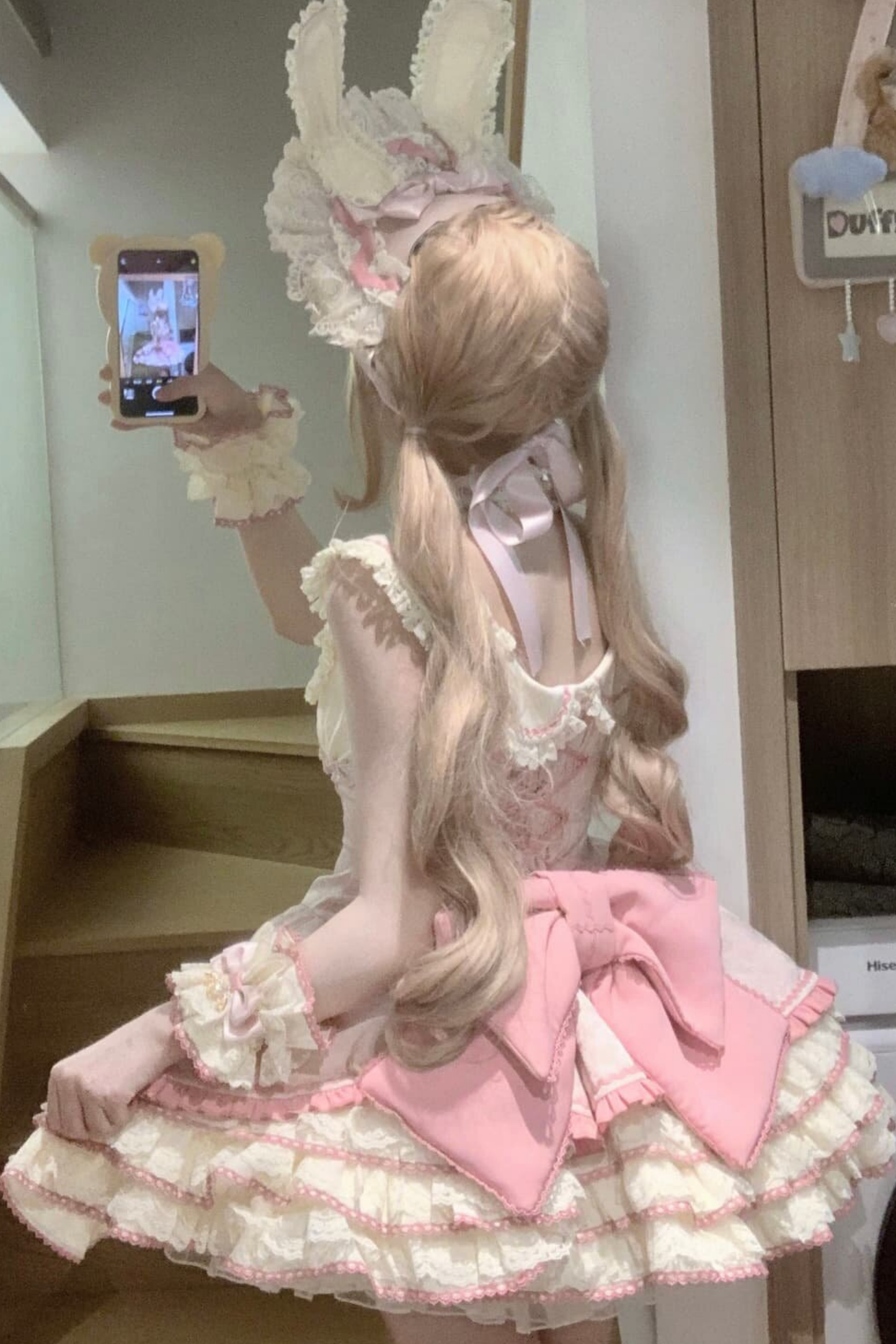 Magical Girl Lolita Dress + Bonnet + Pendant + Sleeves