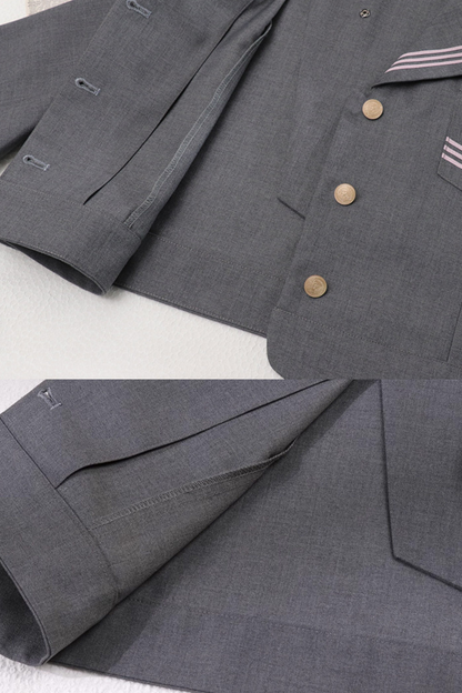 Matrosen-Oberteil + Plisseerock + Socken + Gürtel + Schleife