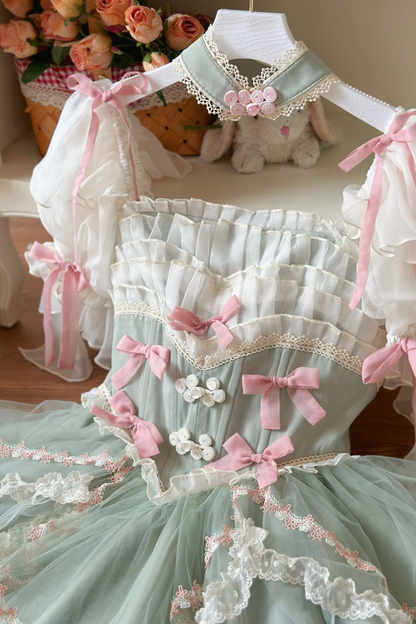 スイートプリンセスドレス+トレーン+ ベール +アクセサリー