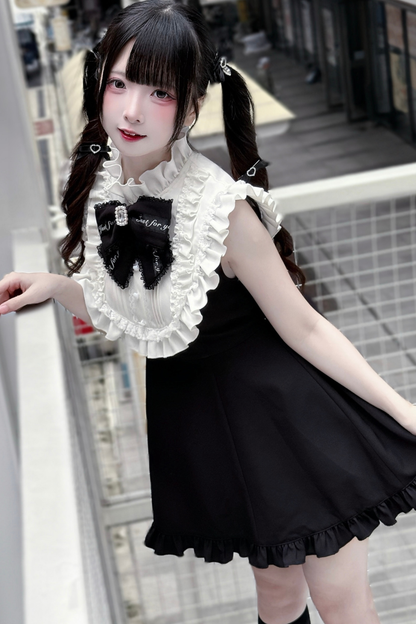 ローズプリンセスオフショルダーフリルリボントップス