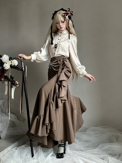 【12月23日予約締切】トワイライトレインロマンティックフリルシャツ