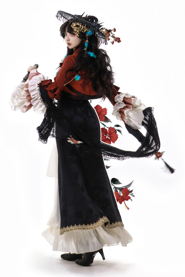 Snake Bone Camelia Nation China Top + Dress