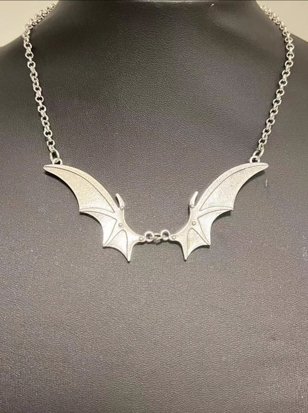 Skull Devil Wing Choker Necklace