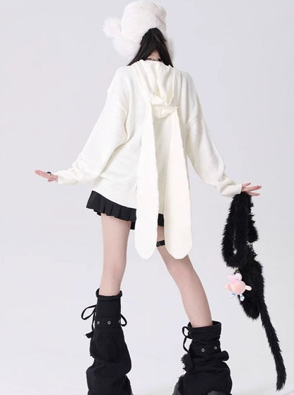 Long Bunny Ear Hooded Hoodie