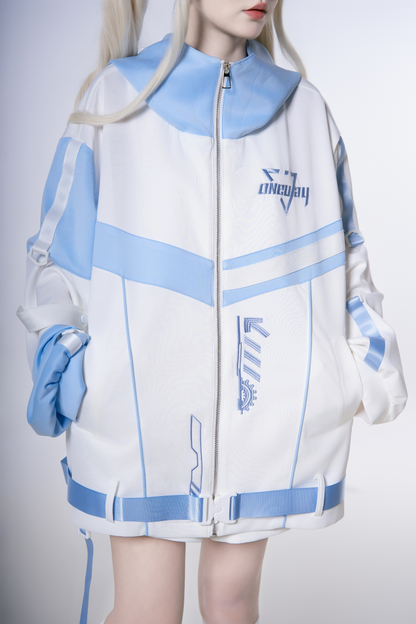 サイバーサブカルジャージジャケット+ショートパンツ+レッグカバー