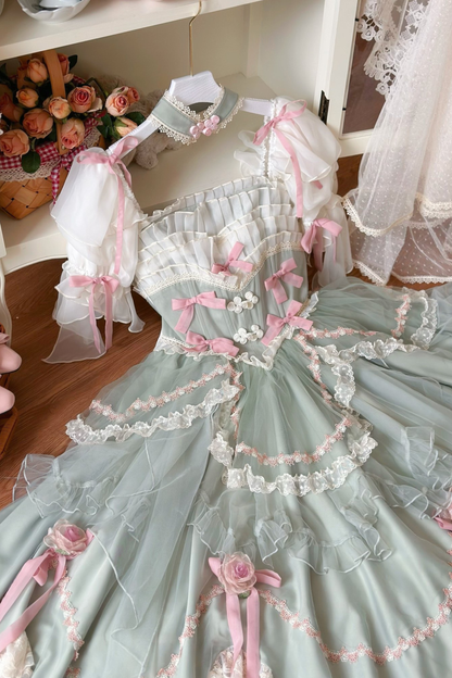 スイートプリンセスドレス+トレーン+ ベール +アクセサリー