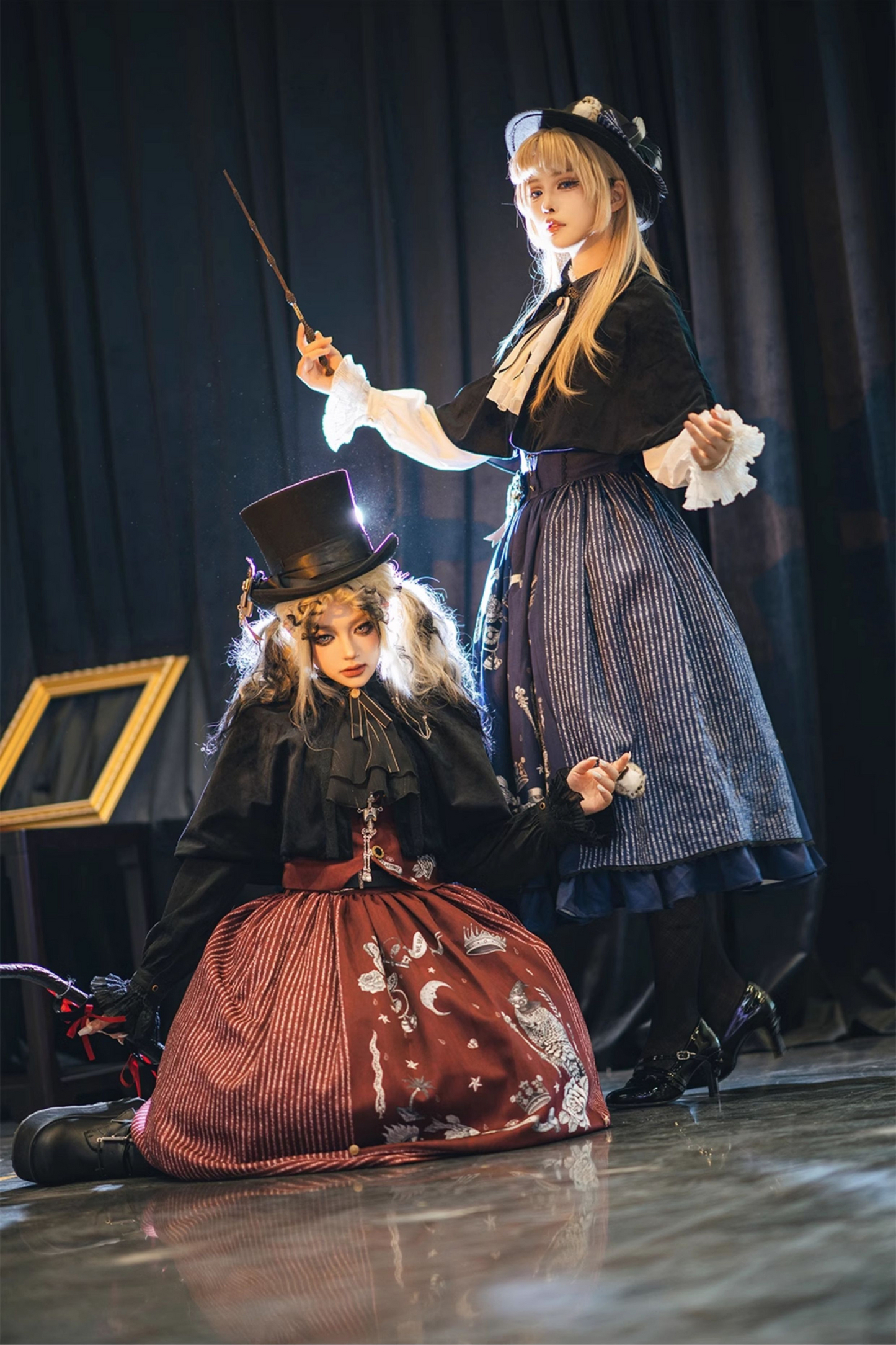 魔法学園レトロエレガントロリータジャンパースカート