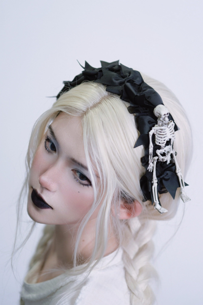 スカルリボンヘアーアクセサリー