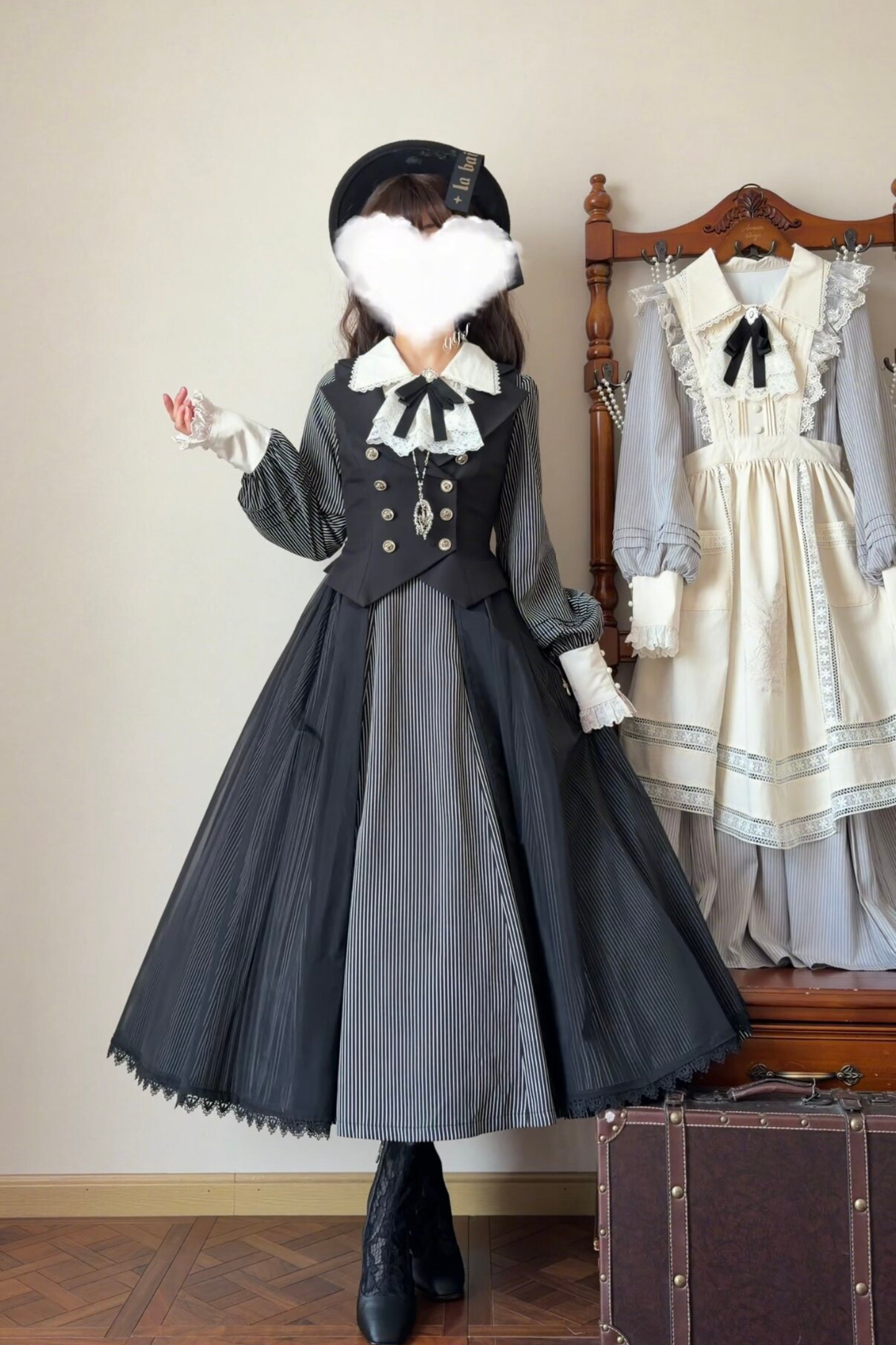 레트로 로리타 원피스 + 앞치마