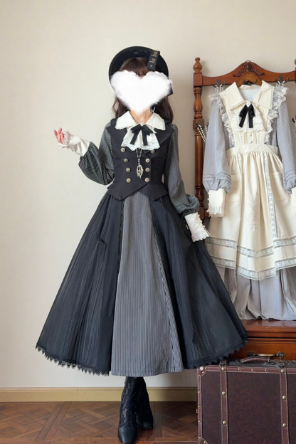 레트로 로리타 원피스 + 앞치마