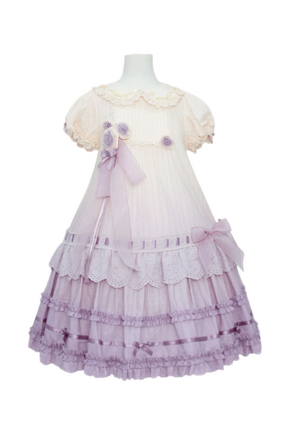 [Reservation Product] Frilled Gradient Princess Lolita Dress Set