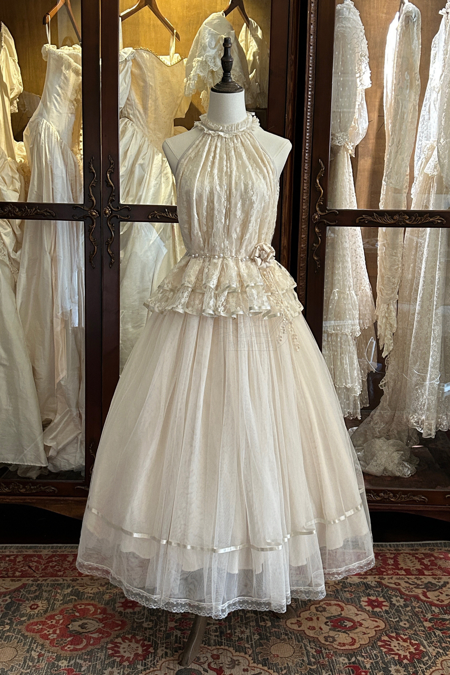 【4月5日予約締切】レトロエレガントインナー+トップス+スカート+アクセサリー