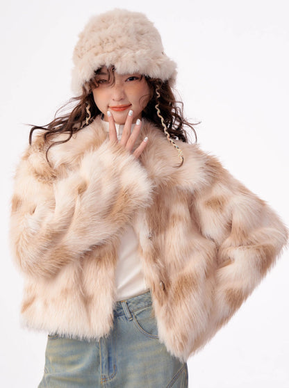 Fur Dot Design American Retro Doll Coat