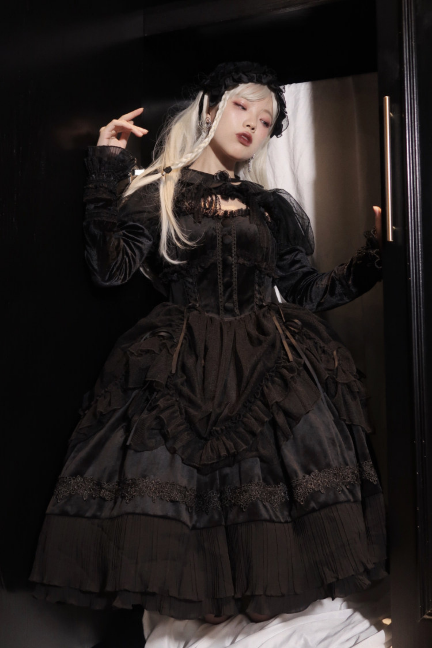 Gothic Chic Doll Lolita Dress + Short Jacket