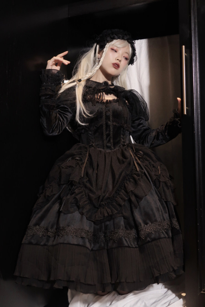 Gothic Chic Doll Lolita Dress + Short Jacket