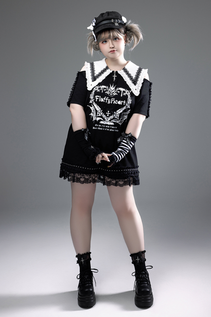 Witch Apprentice Subculture T-shirt Dress + Suspender Apron