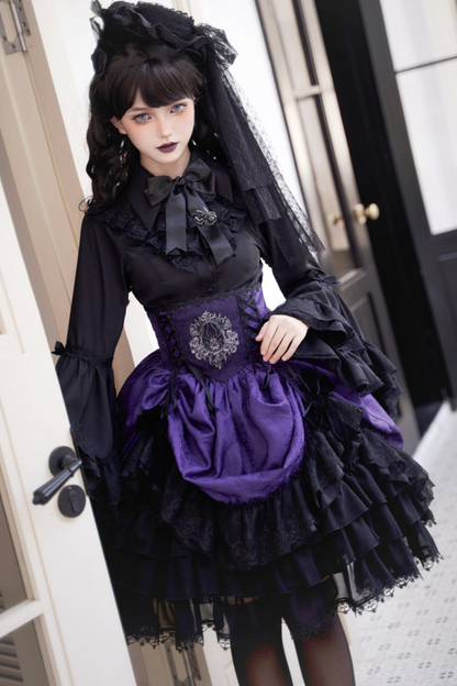 Moon River Gothic Skirt + Cape + Top + Bow
