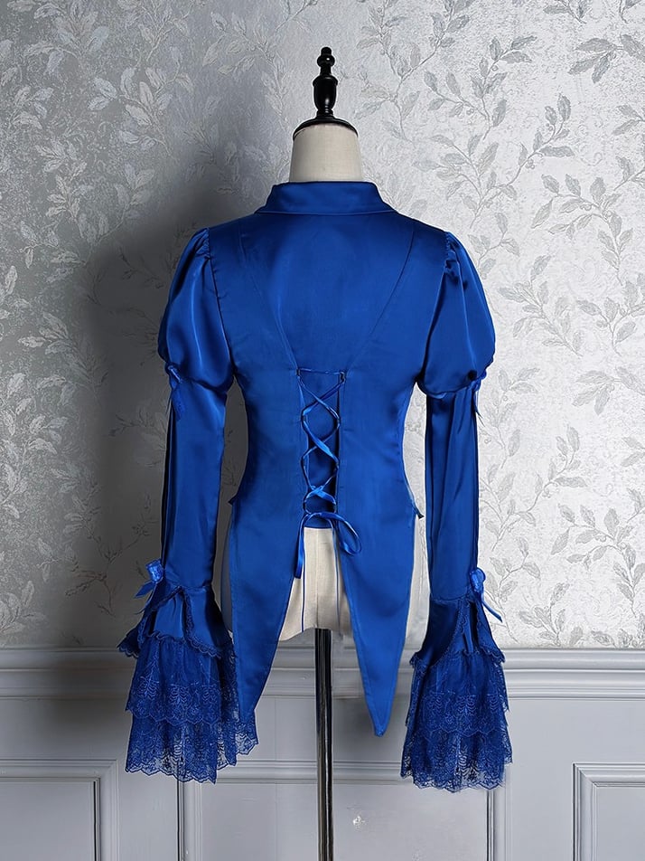 【12月8日予約締切】Black Mist Banquet ゴシックレースジュリエットスリーブシャツ