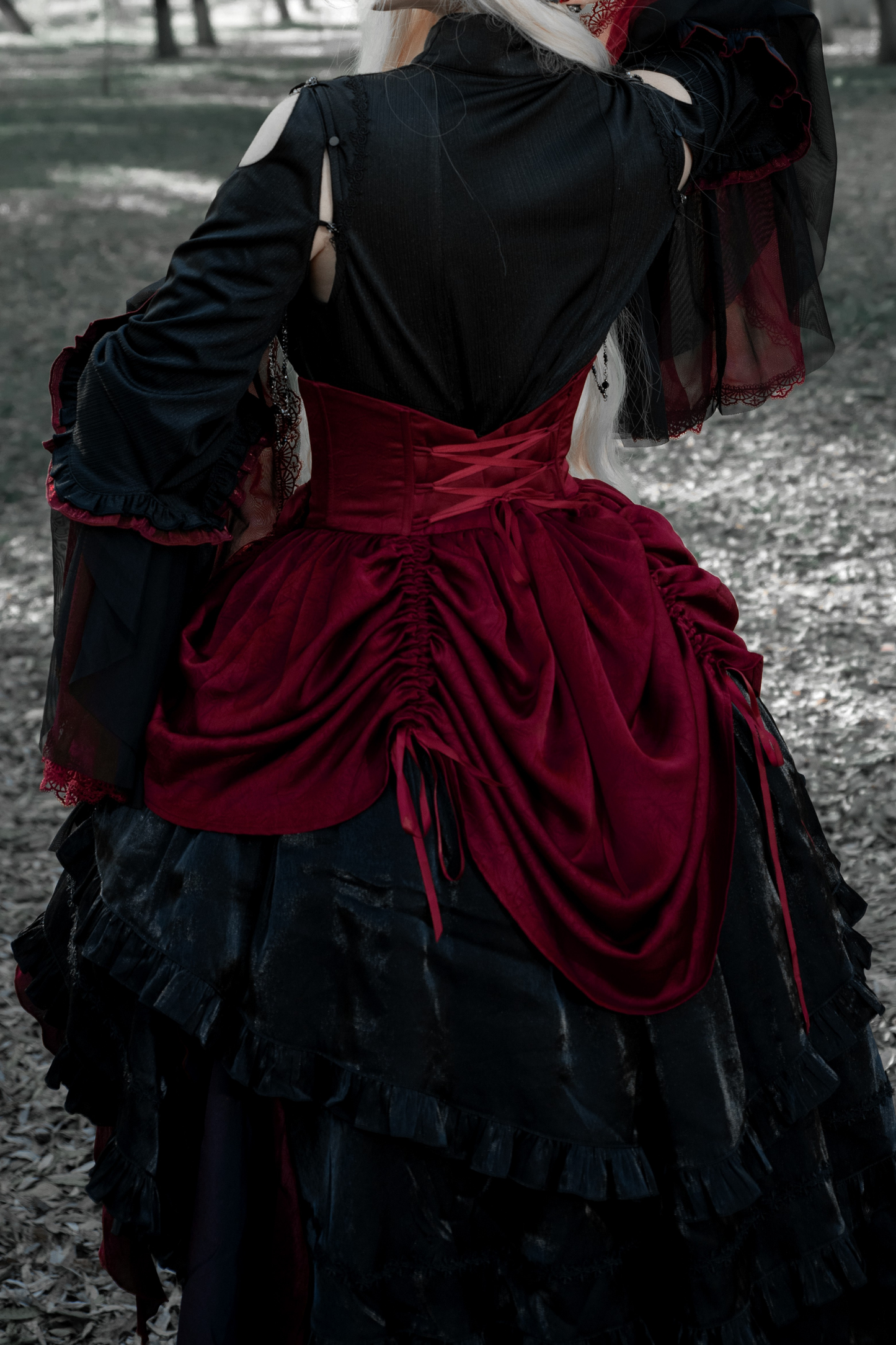 ダークフラワーゴシックロリータセットアップ