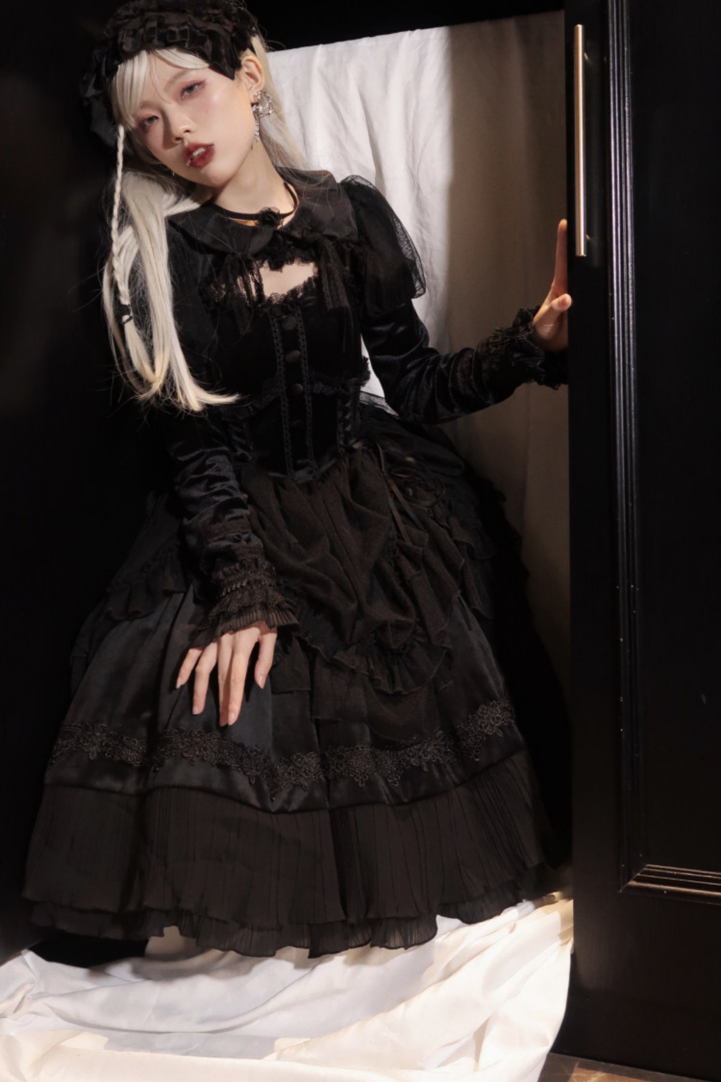 Gothic Chic Doll Lolita Dress + Short Jacket