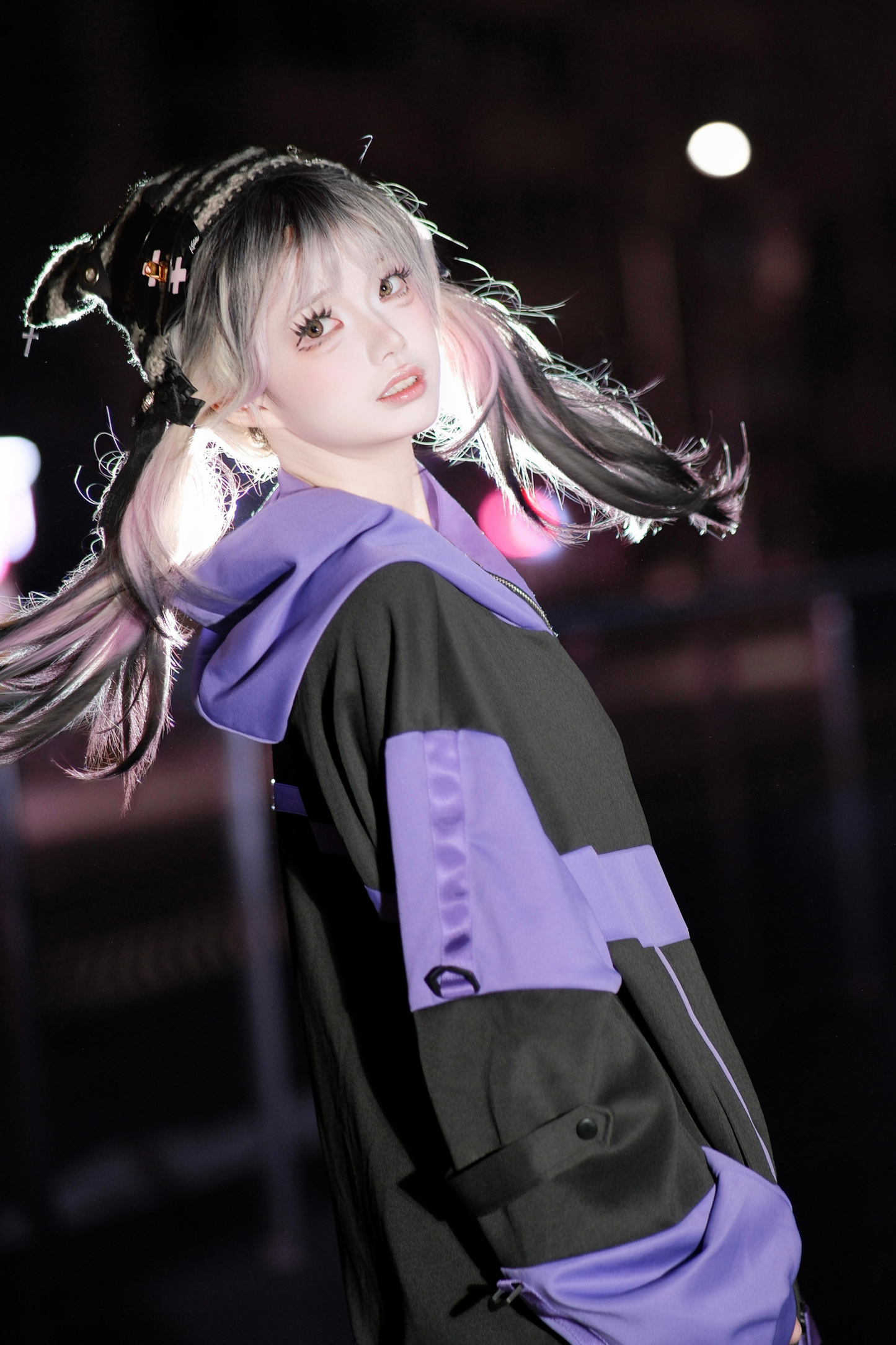 サブカルサイバージャケット+ショートパンツ+レッグカバー