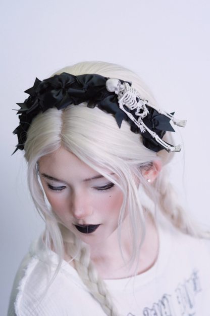 スカルリボンヘアーアクセサリー