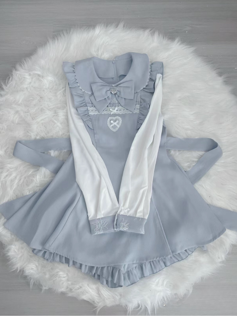 [Angel Neighborhood👼] Subculture Y2K Lace Aqua Dress