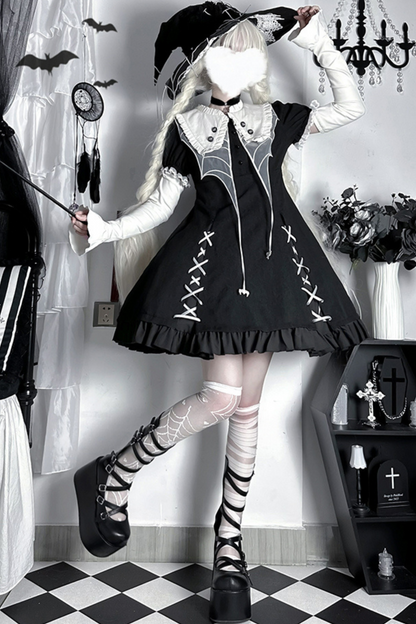 Maid Gothic Punk Style Dark Lolita Dress