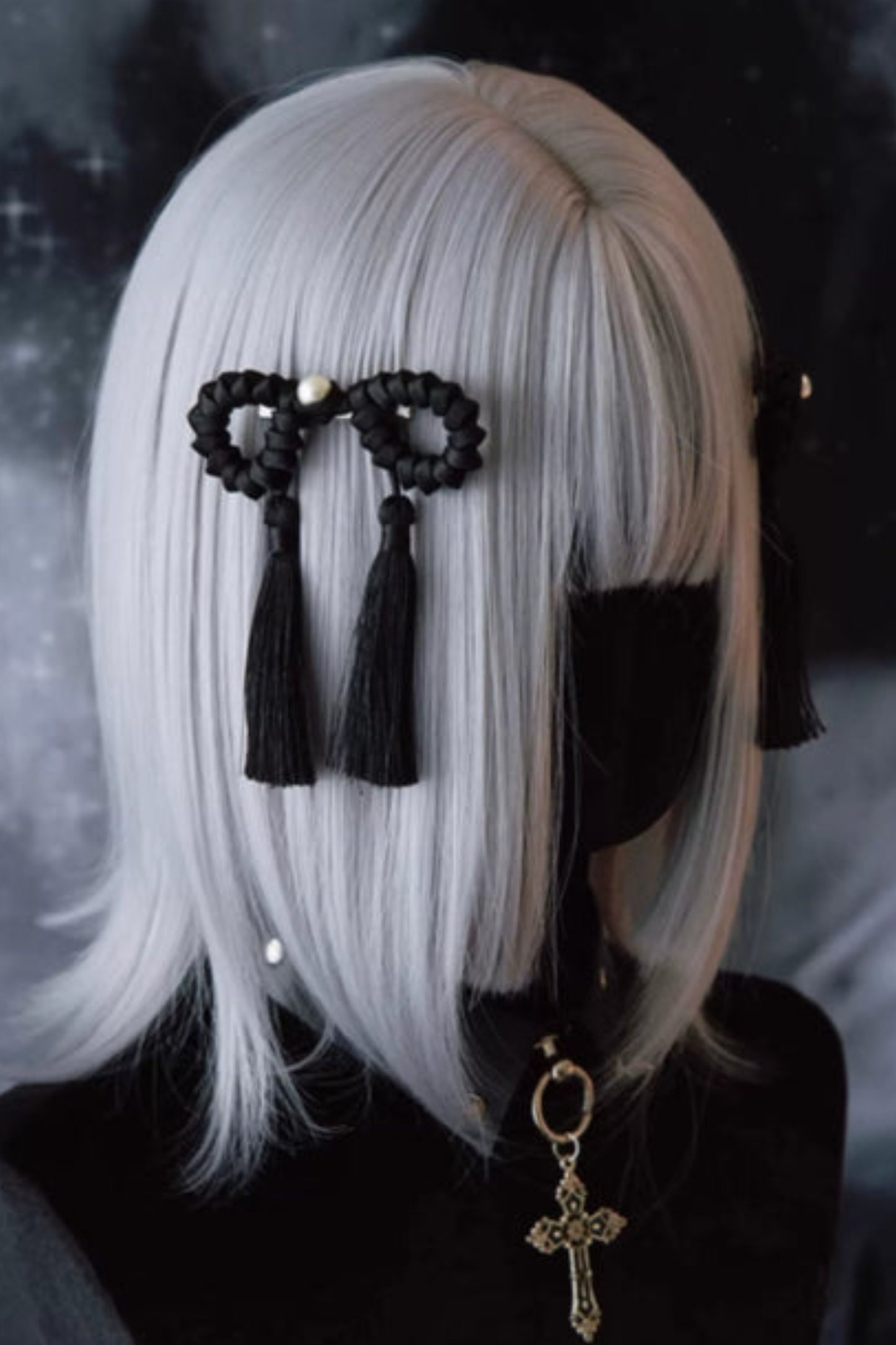 China Pearl Tassel Hair Clip