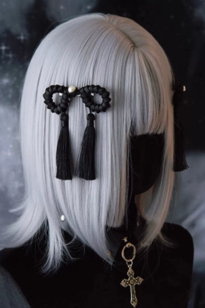 China Pearl Tassel Hair Clip