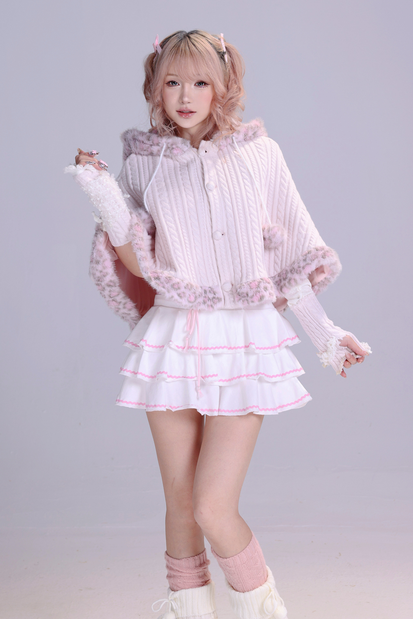 スウィートレパードキャットイヤーケープ