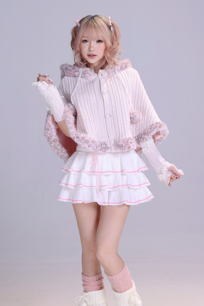 スウィートレパードキャットイヤーケープ