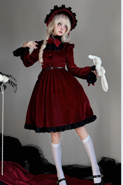 Gothic Dark Doll Dress + Bag