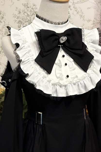 Subculture Dark Lace Off-the-shoulder Dress